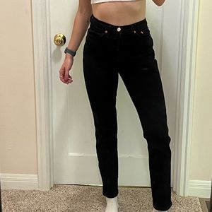 80s Comfort Stretch Slim Straight Jet Black Redone Jeans